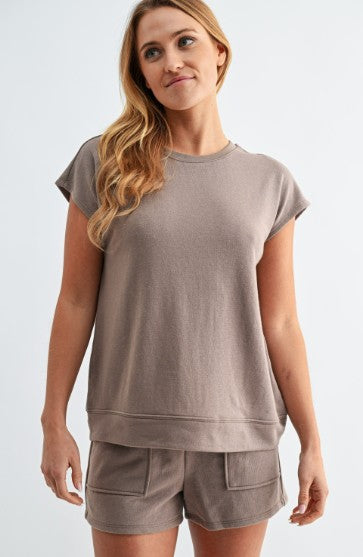 Offset French Terry Core Comfort Set - Silken Taupe