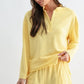 Offset Raw Edge Half-Zip Shirt - Yellow Glow