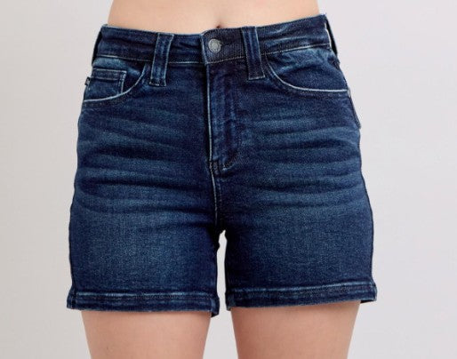 JB High Waisted Black Flap Pocket Shorts