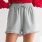 Knit Shorts with Ruffle Hem
