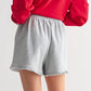 Knit Shorts with Ruffle Hem