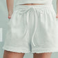Knit Shorts with Ruffle Hem