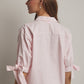 COLLARED BLOUSE WITH SLEEVE TIES