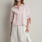 COLLARED BLOUSE WITH SLEEVE TIES