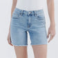 PS Done Deal - High Rise Raw Hem Midi Shorts