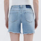 PS Done Deal - High Rise Raw Hem Midi Shorts