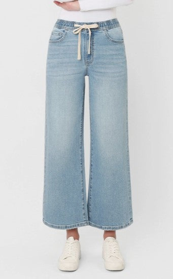 Impartial - Super High Draw String Crop Wide Leg