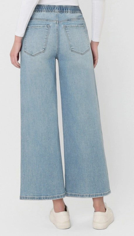 Impartial - Super High Draw String Crop Wide Leg