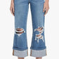 VERVET High Rise Cuffed Crop Wide