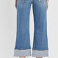 VERVET High Rise Cuffed Crop Wide