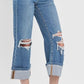 VERVET High Rise Cuffed Crop Wide