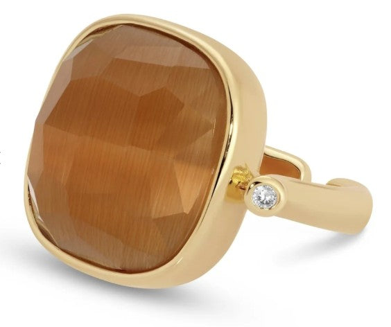 Ms. Reliability Square Stone Ring