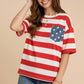 4th of July star pocket top
