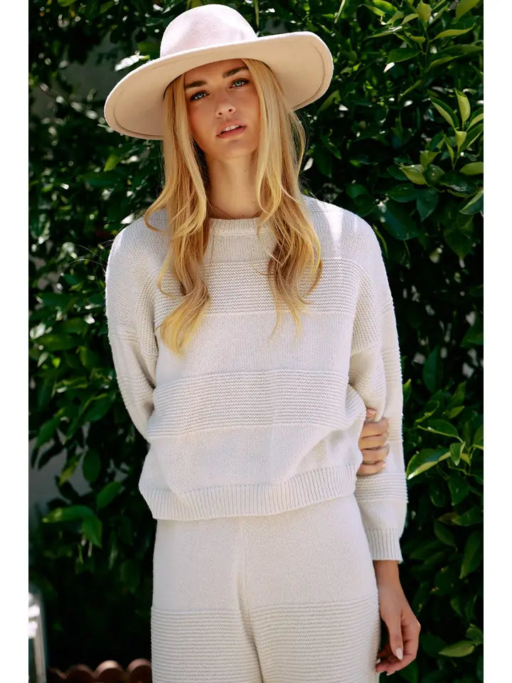 Cream Sweater Knit Set