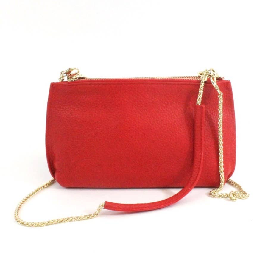 *Leather Clutch Crossbody Bag