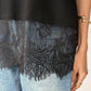 Kansas City Lace Trim T'Shirt - Black