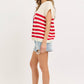 STAR AND STRIPE AMERICAN FLAG KNIT TOP
