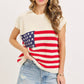 STAR AND STRIPE AMERICAN FLAG KNIT TOP