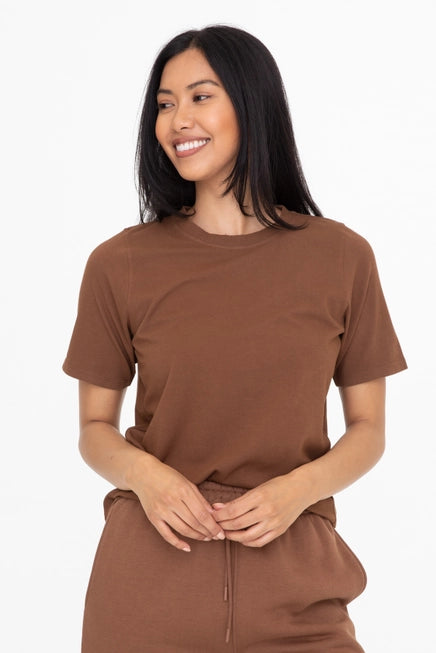 CLASSIC BOXY FIT TEE - COCOA DUST