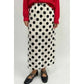 VELVET POLKA DOT MIDI SKEIRT