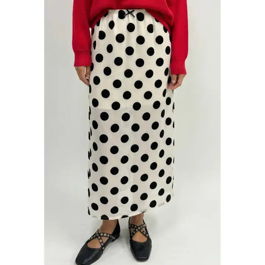 VELVET POLKA DOT MIDI SKEIRT