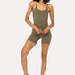 *IVY GREEN - Active Romper with Adjustable Straps