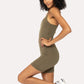*IVY GREEN - Active Romper with Adjustable Straps