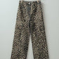 Savanna Leopard Cropped Cargo Pants