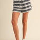 STRIPE OVERSIZED RUGBY SWEATSHIRT AND SHORTS