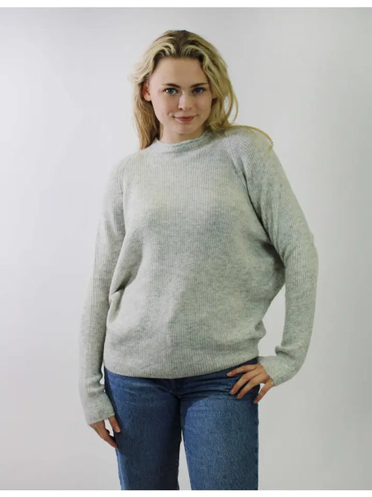 SANDRA DOLMAN SLEEVE SWEATER - CLOUD GREY