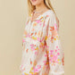 *Floral Print Hoodie Windbreaker