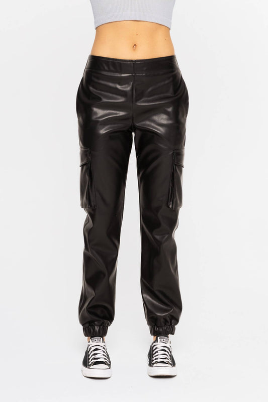 *Vegan Leather Joggers
