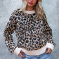 LEOPARD JACQUARD PULLOVER SWEATER