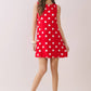 Polka Dot Print Sleeveless Shift Dress