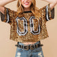 Sequin Game Day Crop Varsity Top