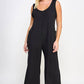 Ribbed Jumpsuit Overalls - Plus Size Clothing