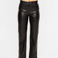 Vegan Leather Straight Leg Pants