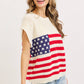 STAR AND STRIPE AMERICAN FLAG KNIT TOP