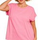PS Cotton Folded Sleeve T Shirt