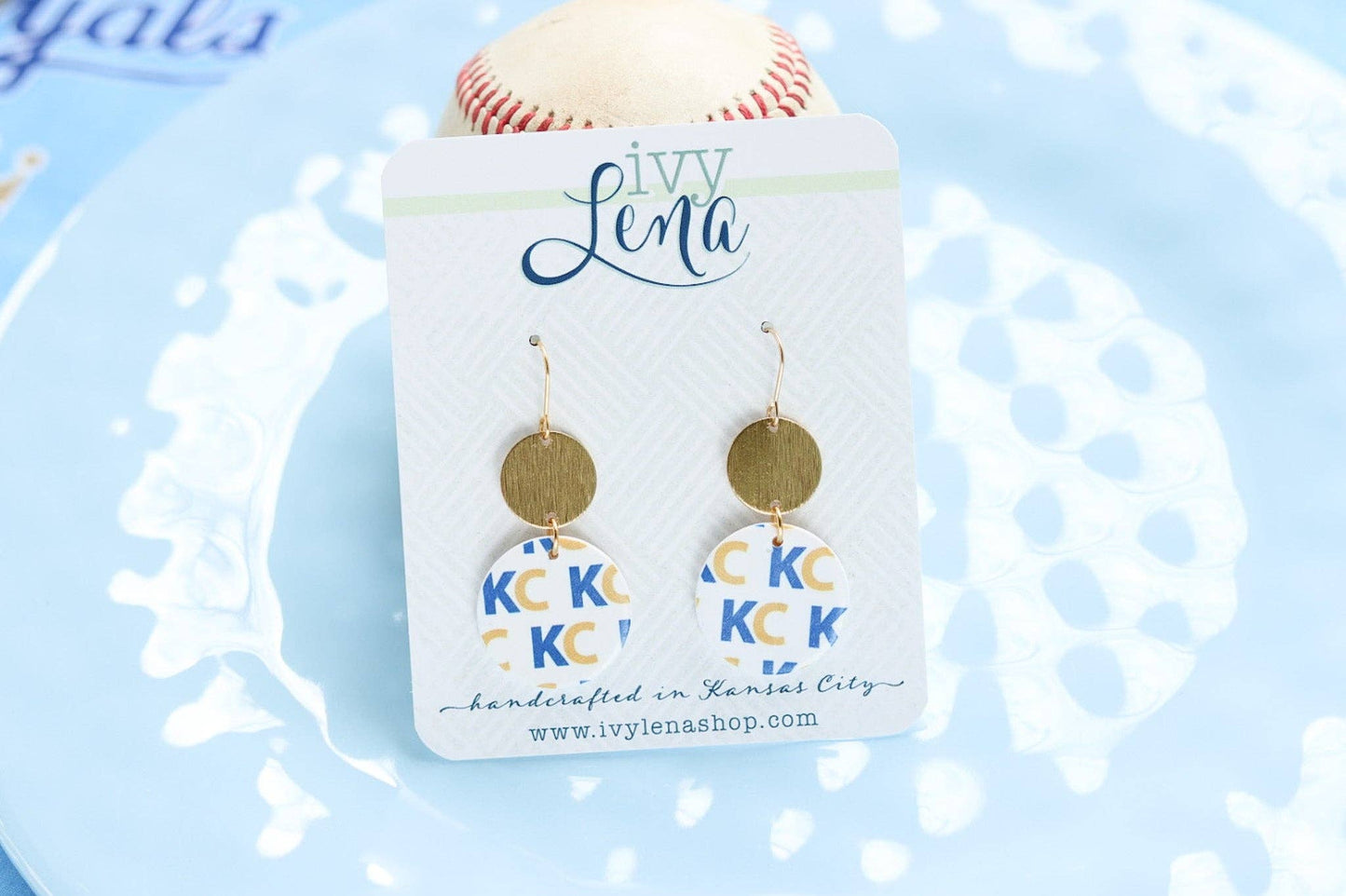 Clay KC Circle Earrings