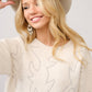 Western Boots Stitch Pattern Crew Neck Sweater