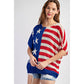 AMERICAN FLAG PRINTS STRIPES SLEEVELESS LIGHT WEIGHT KNITTIN