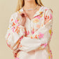 *Floral Print Hoodie Windbreaker