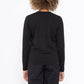 PRIMA COTTON BLEND LONG SLEEVE TEE - BLACK