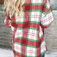 Christmas Plaid Casual Flannel Shacket
