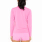 PRIMA COTTON BLEND LONG SLEEVE TEE - FUSCHIA