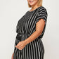 PLUS SIZE STRIPED ROMPER