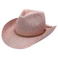 C.C Brand Sequin detailing Cowboy hat with suede trim