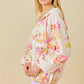 *Floral Print Hoodie Windbreaker