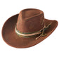 Distressed Fabric Band Cowgirl Fedora Hat
